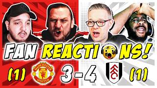 MAN UTD FANS FURIOUS 🤬 REACTION TO MAN UTD 3 11 4 FULHAM  FA CUP FAN REACTIONS [upl. by Schwing]