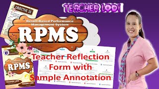 FREE DOWNLOADTEACHER REFLECTION FORM with sample annotation T13Master TeacherRPMS 20212022 [upl. by Sterner]