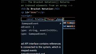 Javascript Array Methods And Bracket Notation Method shorts coding javascript [upl. by Innos]