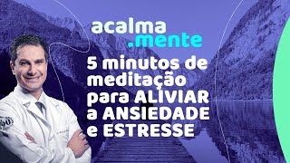 5 minutos de meditação para ALIVIAR a ANSIEDADE e ESTRESSE [upl. by Schinica]