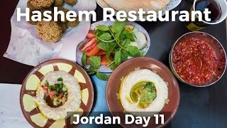 Legendary Jordanian Street Food at Hashem Restaurant  Amman Jordan [upl. by Enimassej]