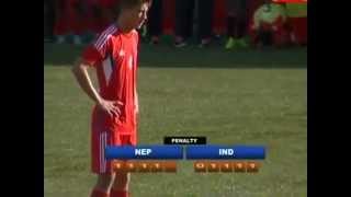 SAFF CHAMPIONSHIP 2015  NEPAL VS INDIA  PENALTY SHOOTOUT [upl. by Egroeg989]