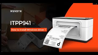 How to Install Windows Driver on MUNBYN RealWriter 941 [upl. by Cornell]