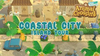 MY COASTAL BEACH CITY ISLAND TOUR  ACNH [upl. by Lillith]