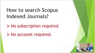 How to search Scopus Indexed Journals No subscription required  No account required [upl. by Sivart214]