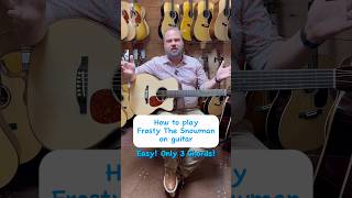 Easy Christmas song for beginners to learn on guitar Frosty the Snowman ☃️ Only 3 Chords [upl. by Chessy829]