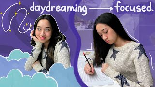 how to STAY FOCUSED while STUDYING and STOP DAYDREAMING🌙🌟 [upl. by Akcired]