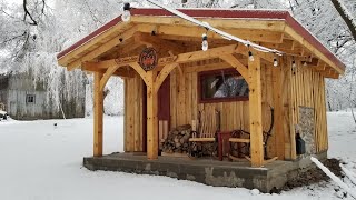 Woodfired timberframe sauna  quick tour [upl. by Hirst973]