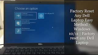 Factory Reset Any Dell Laptop Easy Method  Windows 1011  Factory reset Dell Laptop stepbystep [upl. by Ramburt614]