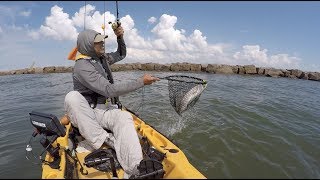 S1 Ep23 Kayak fishing the Galveston North Jetty Texas Gulf Coast [upl. by Laband58]