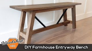 How to Build this DIY entryway bench  Free Plans [upl. by Rodie]