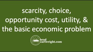 What is Scarcity Choice Opportunity Cost Utility ampThe Basic Economic Problem  IB Microeconomics [upl. by Andy]