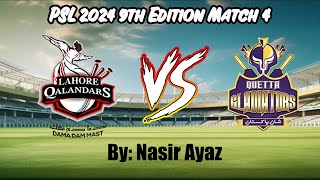 Lahore Qalanders vs Quetta Gladiators Match 4 PSL 2024 [upl. by Trbor]