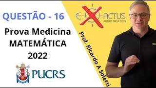 PUCRS MEDICINA 2022 QUESTÃO 16  Prof Ricardo A Soletti [upl. by Anerat]