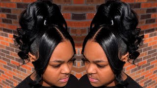 How to Do a Barbie Ponytail with 2 Curled Bangs [upl. by Wilma]