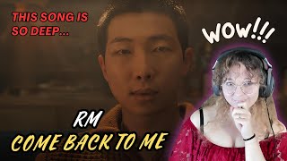 RM COME BACK TO ME Official MV Reaction [upl. by Liliane]