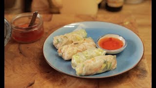 How to make Rosas vegetarian Summer Rolls [upl. by Dwyer]