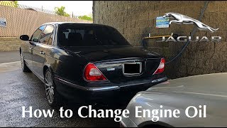 Jaguar XJR Oil Change  XJ X350 [upl. by Henri]