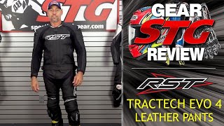 RST TracTech EVO 4 Leather Pants Review  Sportbike Track Gear [upl. by Fassold]