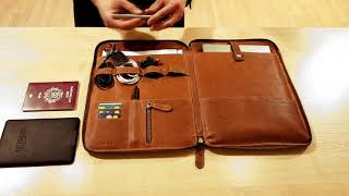 Von Baer Well Organized Genuine Leather Laptop and MacBook Case Sleeve 13quot  Overview [upl. by Quinn]