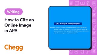 How to Cite an Online Image in APA  Chegg [upl. by Annahpos]