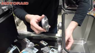 Globescout side case mounting kit review by MotoRAID Greek [upl. by Evangelist]