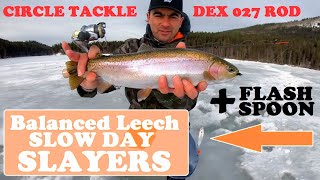 How to Ice Fish with Fly Fishing Flies  Balanced Leech [upl. by Mindy122]