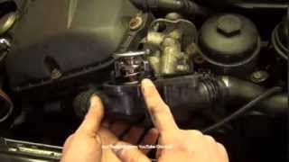 BMW Thermostat Replacement 6 Cylinder M54 Engine Full DIY And How To Remove The Fan Clutch [upl. by Oliviero47]