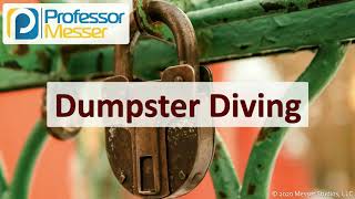 Dumpster Diving  SY0601 CompTIA Security  11 [upl. by Eduardo]