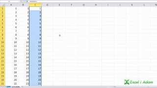 Excel  Wypełnij kolumnę wartościami 1 do 1000  porada 154 [upl. by Anier]
