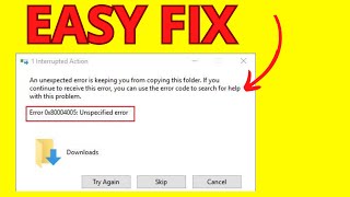 How To Fix Error 0x80004005 [upl. by Atilehs]