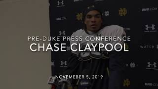 Chase Claypool Duke Week Press Conference [upl. by Lowrance]