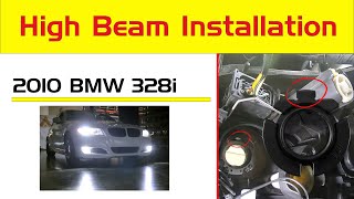 Change  Install BMW 328i LED Headlights H7 High Beam Bulb Replacement [upl. by Gladi]