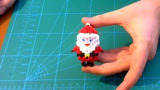 3D Origami small Santa Claus tutorial  DIY paper small Santa Claus [upl. by Lemaceon859]