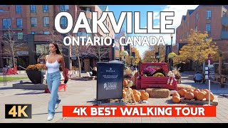 4K Picturesque Town of OAKVILLE in Ontario CANADA  Best Walking Tour [upl. by Lombardy]