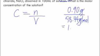 MolarityMolar Concentrations [upl. by Urbai]