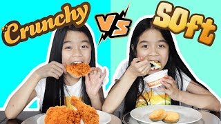 CRUNCHY VS SOFT FOOD CHALLENGE [upl. by Bertha]