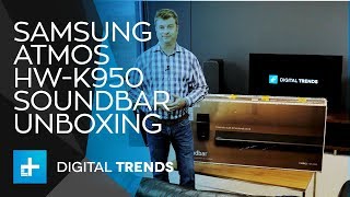 Samsung Atmos HWK950 Soundbar  Unboxing and Setup [upl. by Fairleigh]