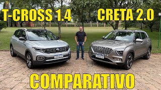 Comparativo Volkswagen TCross Highline 14 x Hyundai Creta Ultimate 20 [upl. by Akehsay159]