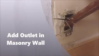 How to Install an Outlet into a Masonry Wall [upl. by Marya]