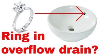 How to remove a ring from your sinks overflow drain [upl. by Dorita]