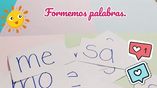 Juega y aprende Formando palabras con tarjetas de sílabas 😃 [upl. by Lehcir]