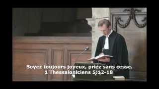 Soyez toujours joyeux priez sans cesse  1 Thessaloniciens 51218 [upl. by Issor]