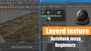 Layerd texture in maya Beginners Tutorial [upl. by Aerdnaxela]