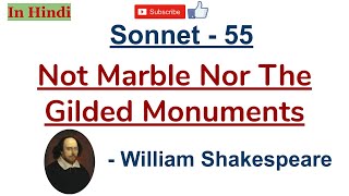 Sonnet 55 by William Shakespeare  Not Marble Nor the Gilded Monuments  Summary and Explanation [upl. by Dillon]