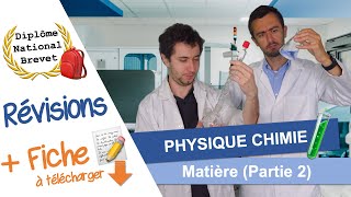 Révisions Brevet  Matière partie 2  📝 Fiche de révision ⬇️ Physique chimie 🧪 [upl. by Virgel]