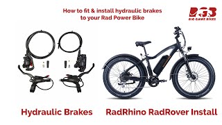 How to fit and install hydraulic brakes to Rad Power Bikes RadRhino RadRover [upl. by Aznola406]