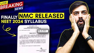 😱 NEET 2024 Latest News  Reduced Syllabus in NEET 2024  NMC Syllabus For NEET 2024  NMC NEET 2024 [upl. by Acinad236]