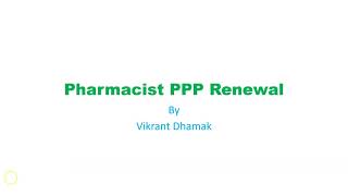 Online PPP Renewal of Pharmacist MSPC [upl. by Harriet592]