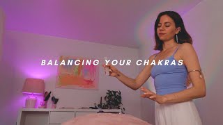 facial massage amp full body chakra balancing ASMR Reiki POV [upl. by Xanthe]